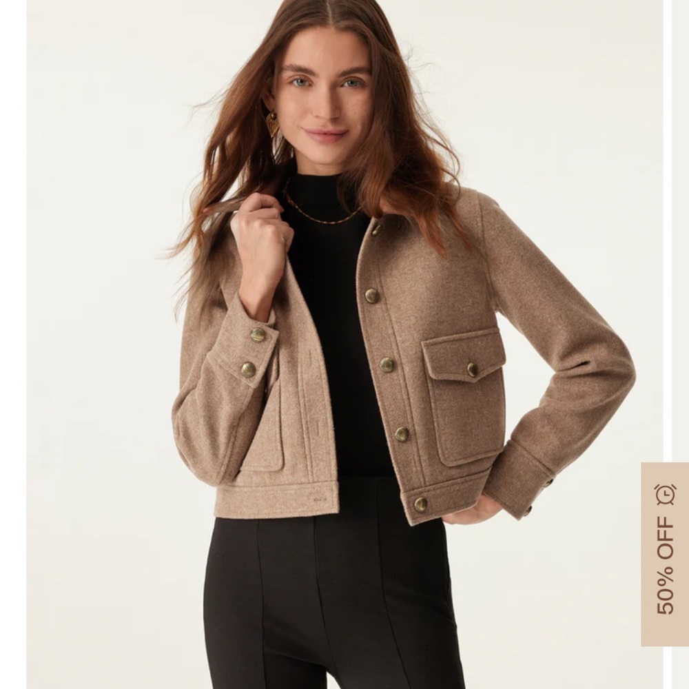 OGL Women's Rust Shirt Jacket with Brass Buttons - Picture 13 of 13